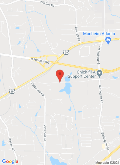 Map showing Atlanta, United States