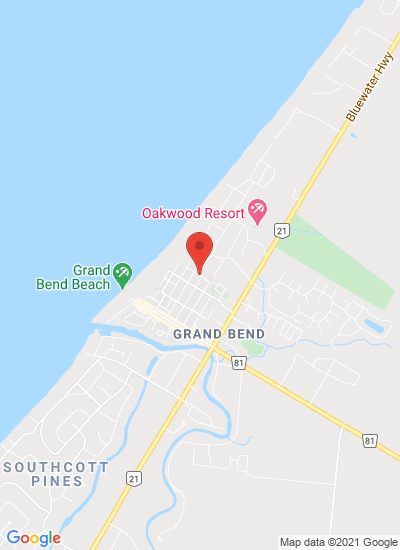 Map showing Grand Bend, Canada