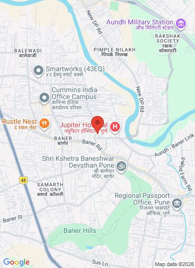 Map showing Pune, India