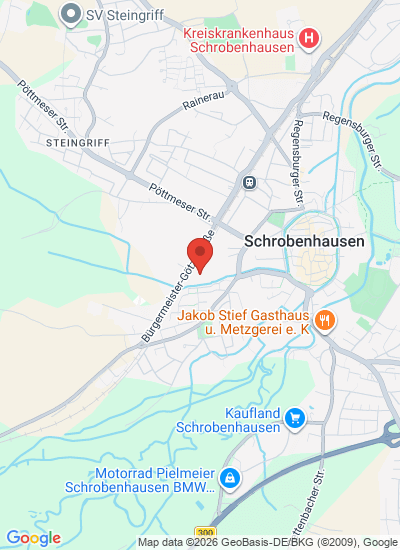 Map showing Schrobenhausen, Germany