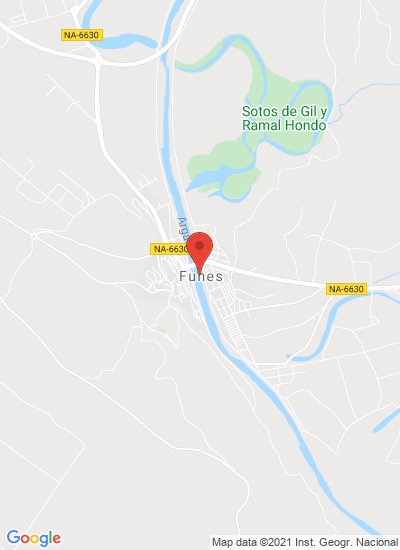 Map showing Funes, Spain