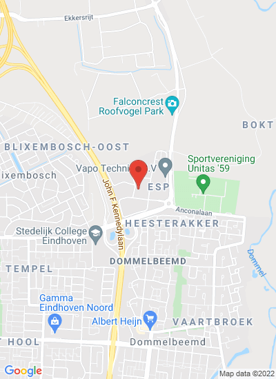 Map showing Eindhoven, Netherlands