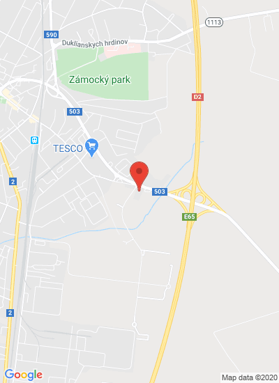 Map showing Malacky, Slovakia