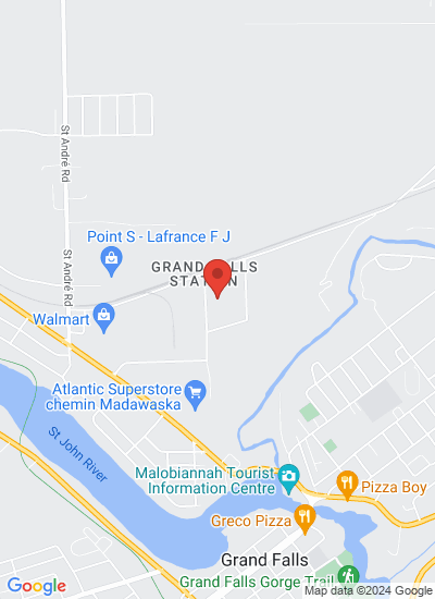 Map showing Grand Falls, Canada
