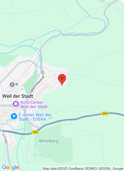 Map showing Weil der Stadt, Germany