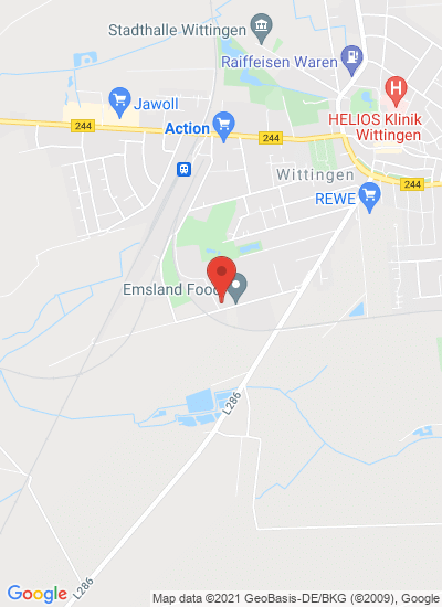 Map showing Wittingen, Germany