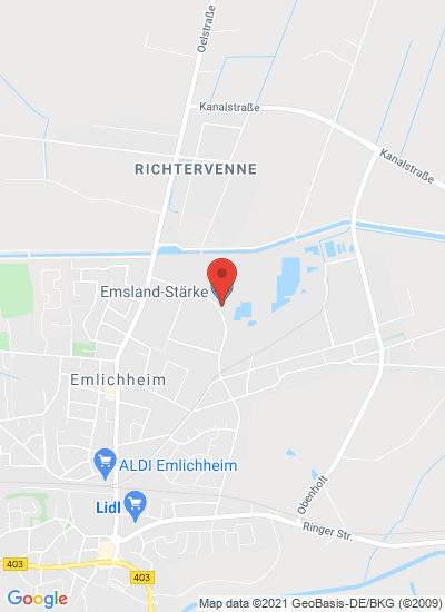 Map showing Emlichheim, Germany