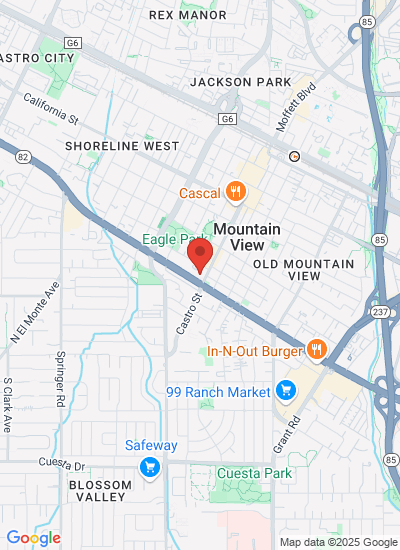 Map showing Mountain View, United States