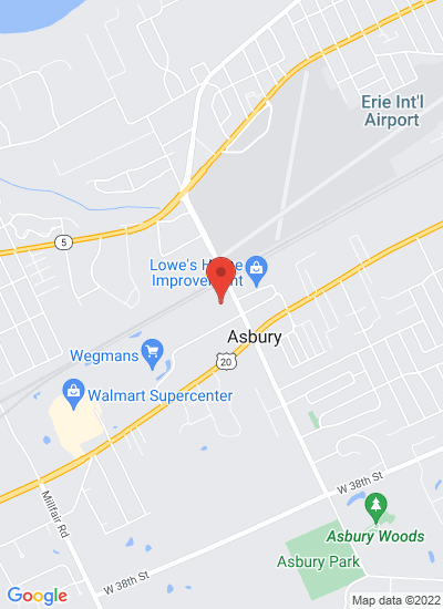 Map showing Erie, United States