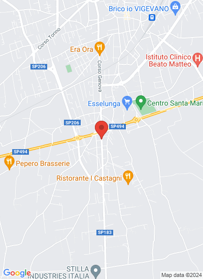 Map showing Vigevano PV, Italy