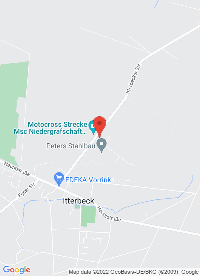 Map showing Itterbeck, Germany