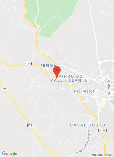 Map showing Rio Maior, Portugal