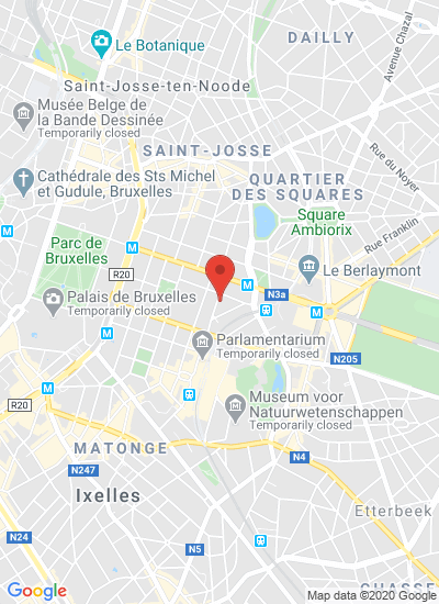 Map showing Brussels, Belgium
