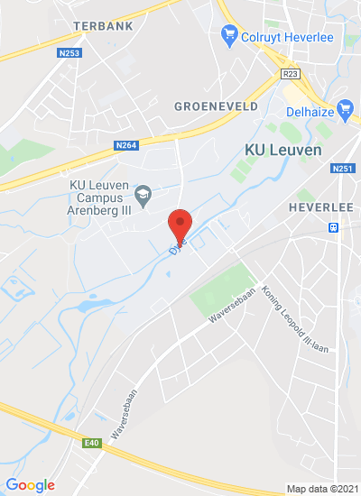Map showing Leuven, Belgium