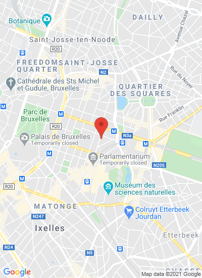 Map showing Brussels, Belgium