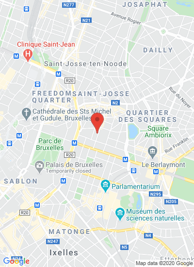 Map showing Brussels, Belgium