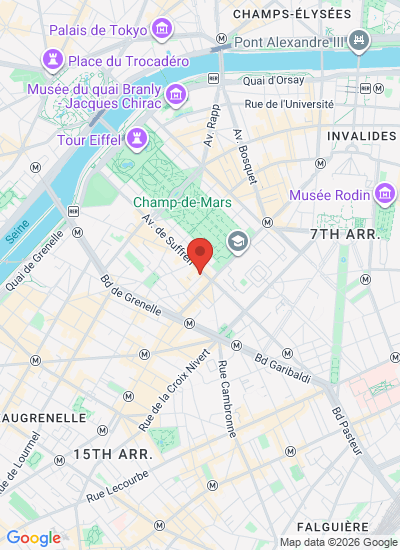 Map showing Paris, France