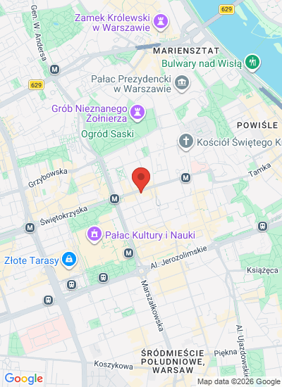 Map showing Warszawa, Poland