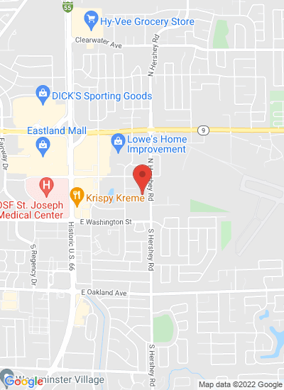 Map showing Bloomington, United States