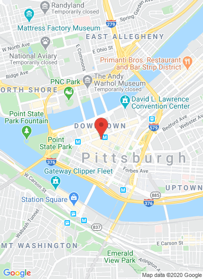 Map showing Pittsburgh, United States