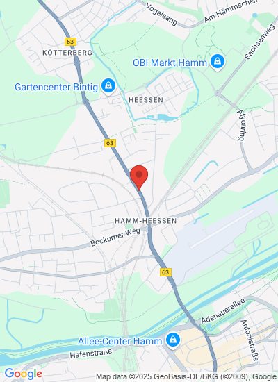 Map showing Hamm, Germany