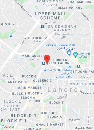 Map showing Lahore,, Pakistan