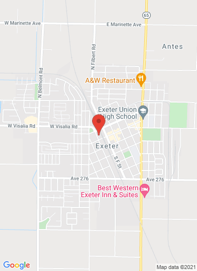 Map showing Exeter, United States