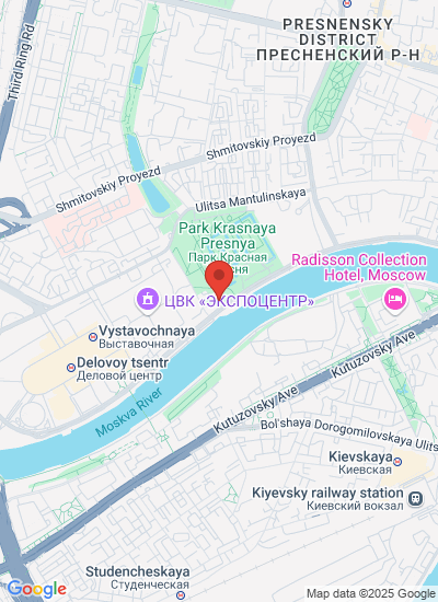 Map showing Moskow, Russia
