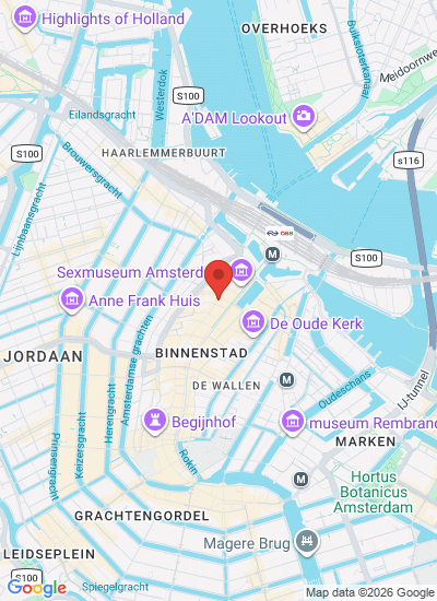 Map showing Amsterdam, Netherlands