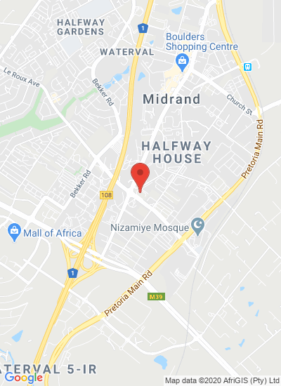 Map showing Gauteng, South Africa