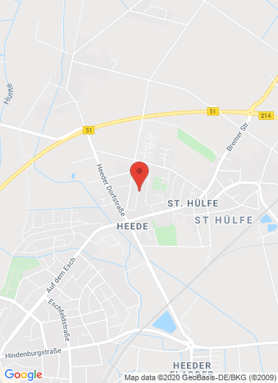 Map showing Diepholz-Heede, Germany