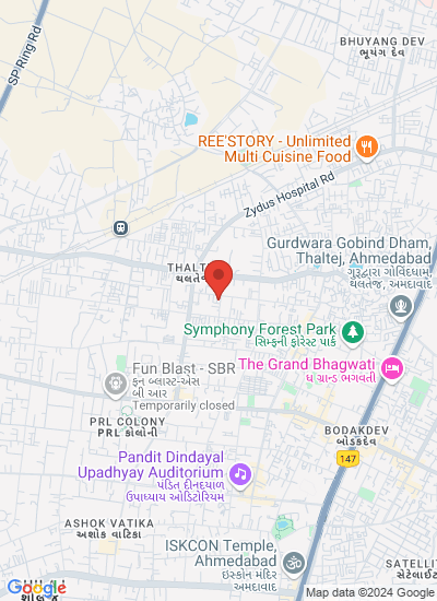 Map showing Ahmedabad, India