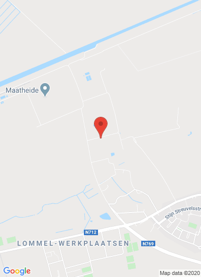 Map showing Lommel, Belgium
