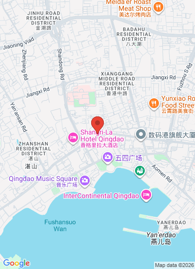 Map showing Qingdao Section, China