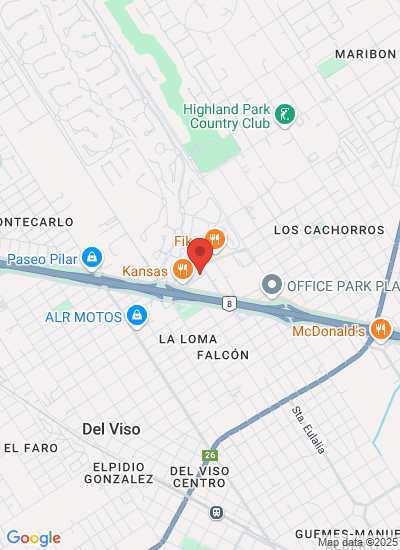 Map showing Del Viso, Argentina