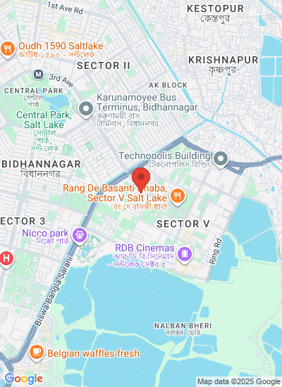 Map showing Kolkata, India