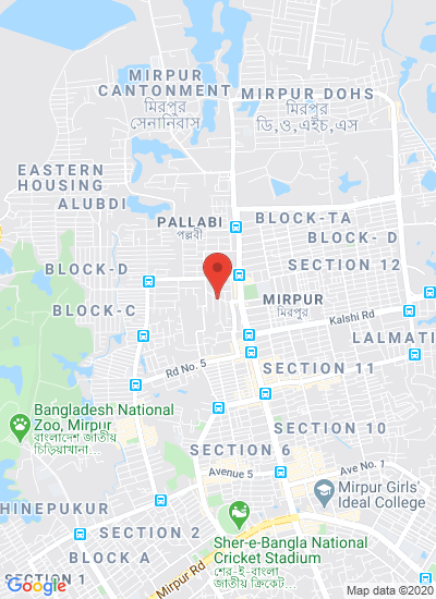 Map showing Pallabi, Mirpur, Bangladesh