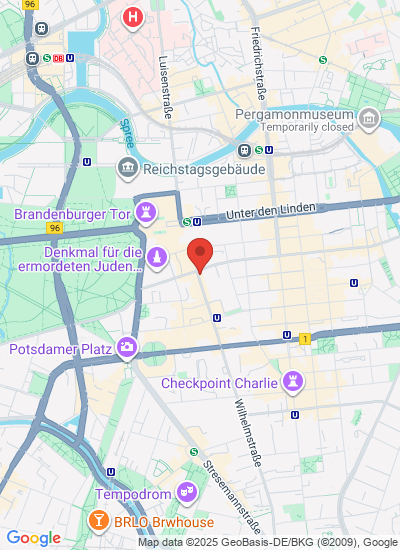 Map showing Berlin, Germany