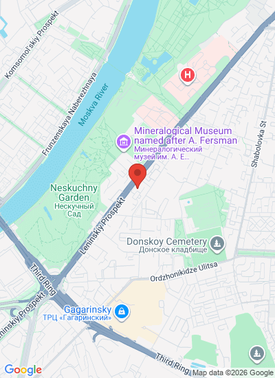 Map showing Moscow, Russia