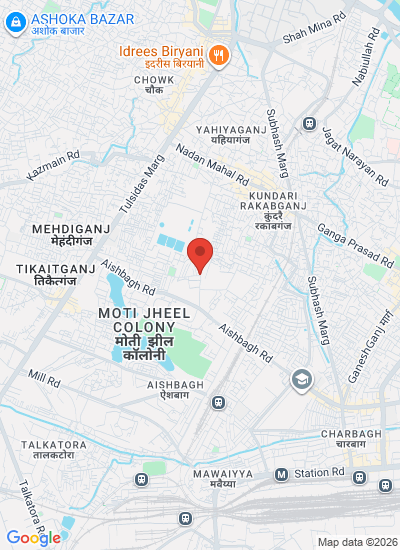 Map showing Aishbagh, India