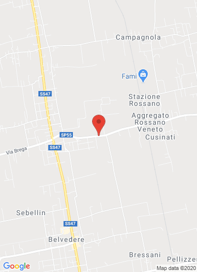 Map showing Belvedere di Tezze sul Brenta, Italy