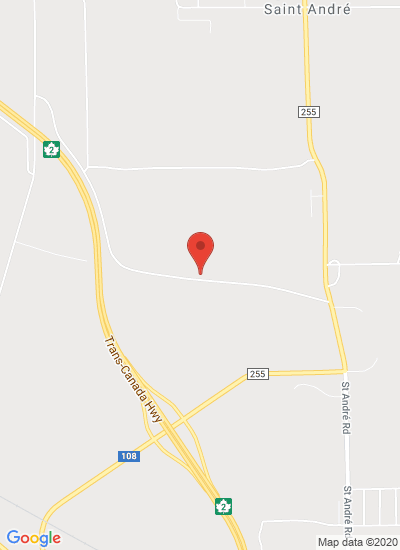 Map showing St-Andre, Canada