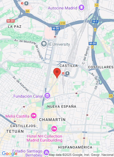 Map showing Madrid, Spain