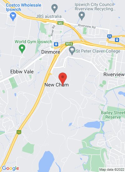 Map showing New Chum, Australia