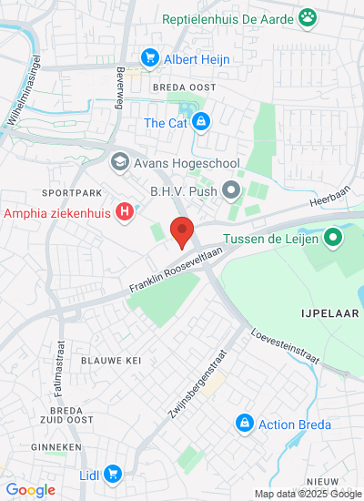 Map showing Breda, Netherlands