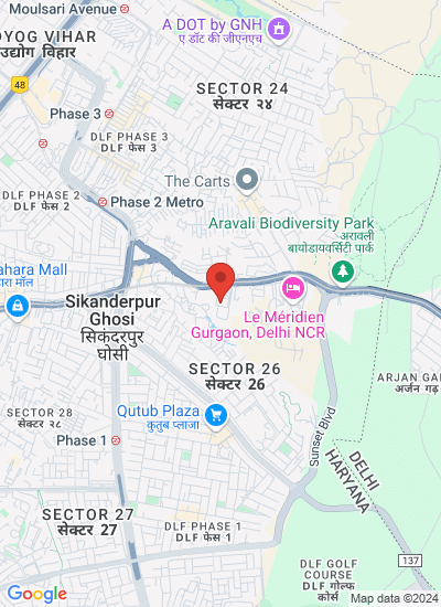 Map showing Gurugram, India
