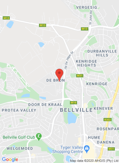 Map showing Bellville, South Africa