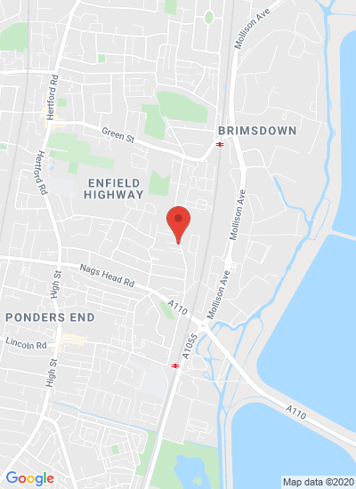 Map showing Enfield, United Kingdom