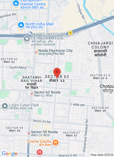 Map showing Noida, India