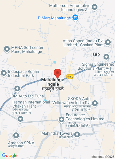 Map showing Pune, India